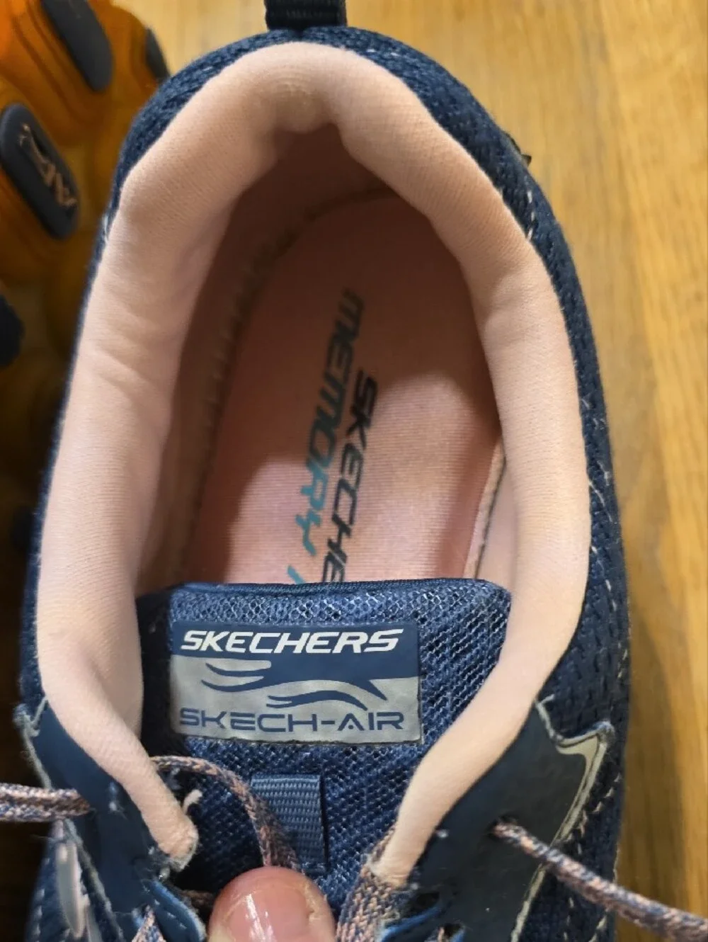 Skechers Navy and Pink Athletic Memory Foam Sneakers